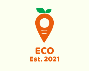 Farm - Carrot Pin Location logo design
