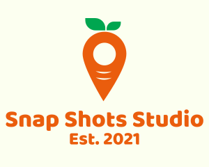 Food Store - Carrot Pin Location logo design