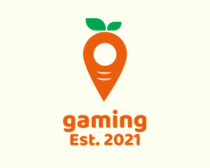 Nutritious Food - Carrot Pin Location logo design