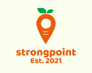 Grocery Store - Carrot Pin Location logo design