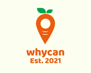Organic Farm - Carrot Pin Location logo design