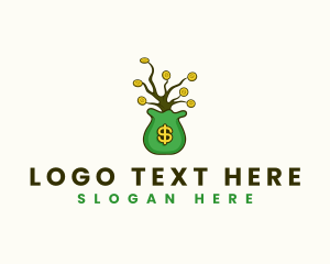 Bag - Money Tree Coins logo design