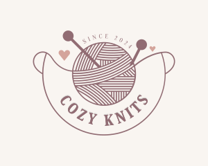 Knitting Crochet Yarn logo design