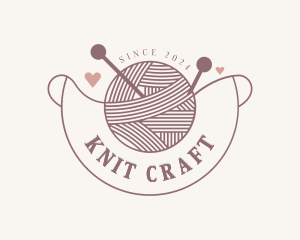 Knitting Crochet Yarn logo design