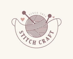 Knitting Crochet Yarn logo design