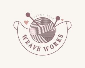 Knitting Crochet Yarn logo design