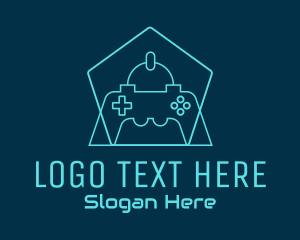 Online Gaming - Power Gaming Console logo design