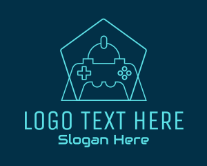 Game Developer - Power Gaming Console logo design