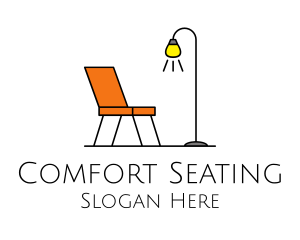 Seating - Modern Chair Lamp Furniture logo design