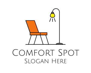 Seat - Modern Chair Lamp Furniture logo design