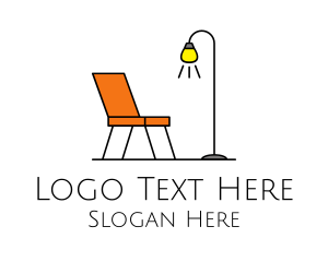 Modern - Modern Chair Lamp Furniture logo design