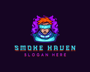 Cyberpunk Vape Gaming logo design