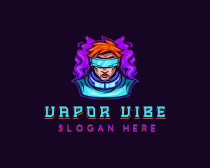 Cyberpunk Vape Gaming logo design