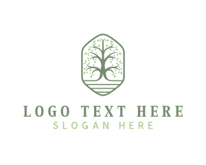 Maple Tree - Botanical Nature Garden logo design