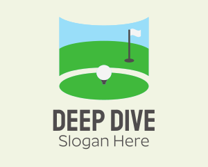 Hole - Golf Course Flag logo design