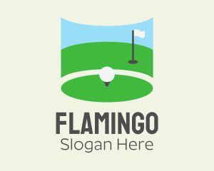 Athlete - Golf Course Flag logo design