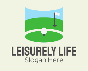 Golf Course Flag  logo design