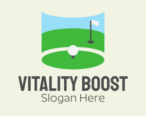 Pga - Golf Course Flag logo design