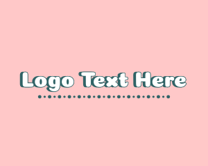 Text - Pink & White Girl Text logo design