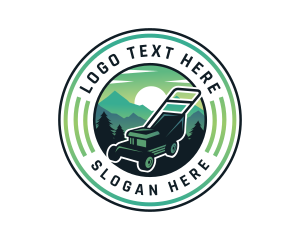 Mountain - Lawn Mower Maintenance logo design