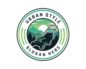 Eco - Lawn Mower Maintenance logo design