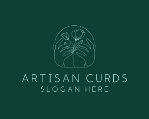 Hands Flower Spa logo design