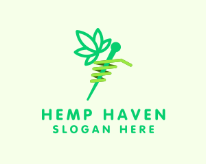 Marijuana Medical Hemp logo design