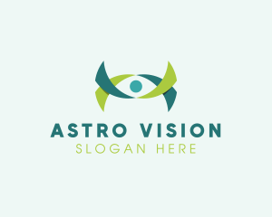 Ribbon Eye Vision logo design