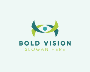 Ribbon Eye Vision logo design