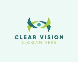 Optics - Ribbon Eye Vision logo design