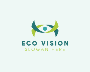 Ribbon Eye Vision logo design