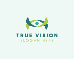 Ribbon Eye Vision logo design