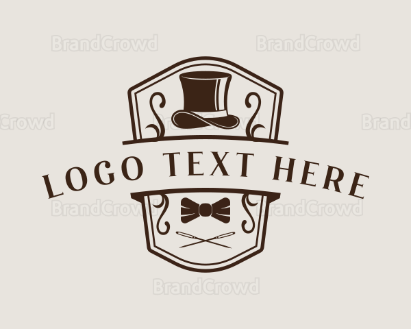 Fashion Hat Bowtie Logo