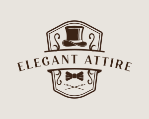Attire - Fashion Hat Bowtie logo design