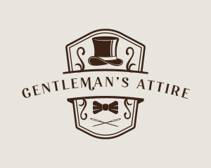 Fashion Hat Bowtie logo design