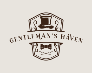 Fashion Hat Bowtie logo design