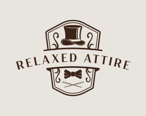 Fashion Hat Bowtie logo design