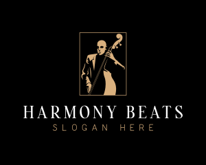 Concert - Bass Instrument Musician logo design