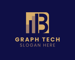 Graph - Business Statistics Graph Letter B logo design