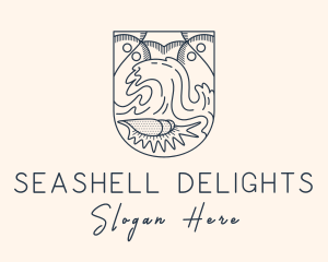 Seashell - Seashell Beach Wave logo design