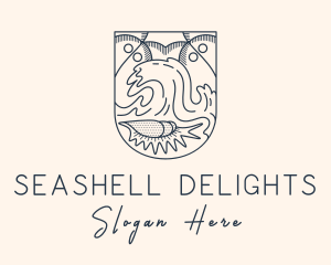 Seashell Beach Wave logo design