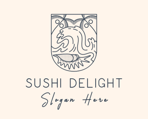 Seashell Beach Wave logo design