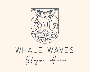 Seashell Beach Wave logo design