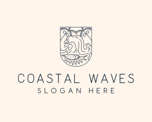 Seashell Beach Wave logo design