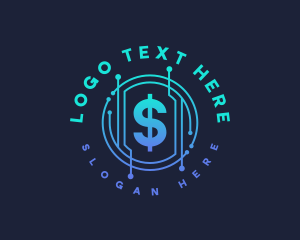 Dollar - Digital Bitcoin Money logo design
