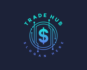 Exchange - Digital Bitcoin Money logo design