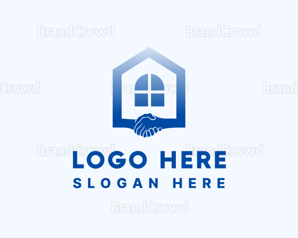 House Realtor Handshake Logo