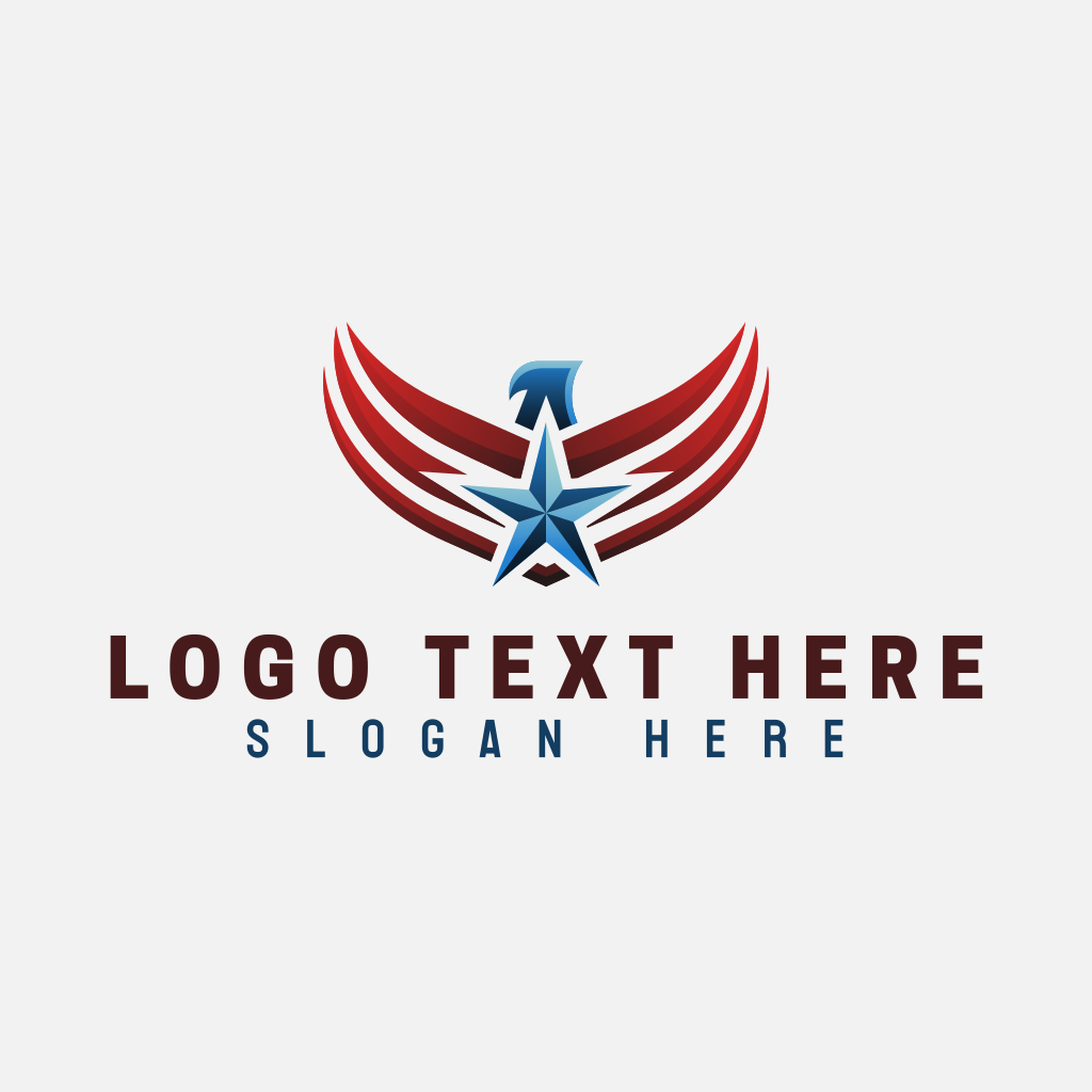 Patriotic Eagle Flag Logo Brandcrowd Logo Maker 