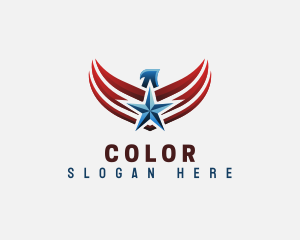 Patriotism - Patriotic Eagle Flag logo design