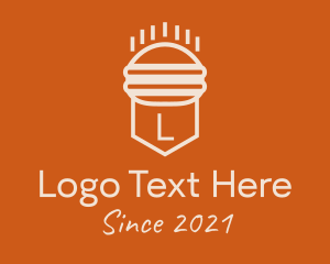 Hamburger - Fast Food Burger Lettermark logo design